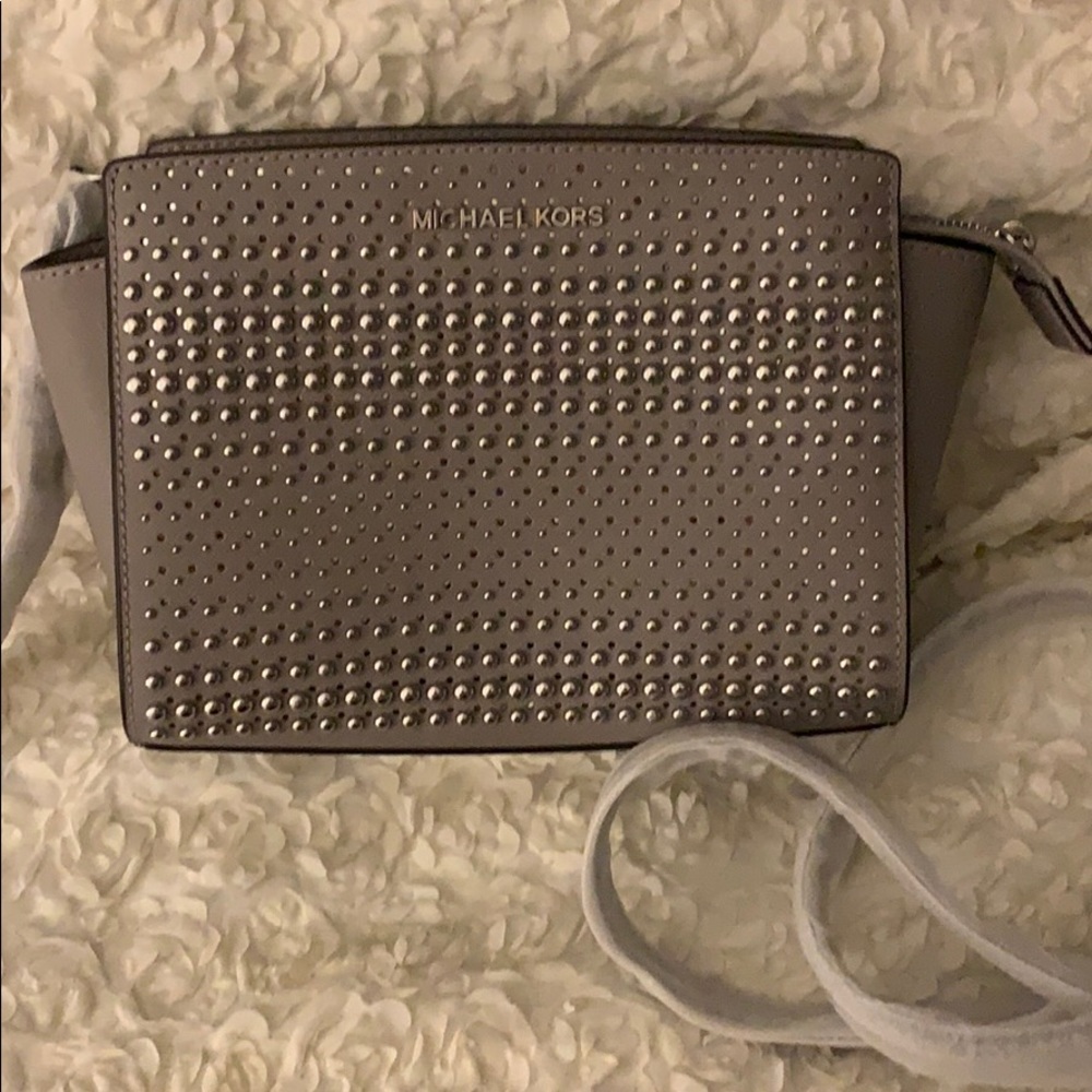 Beautiful Michael Kors studded messenger. NWT
